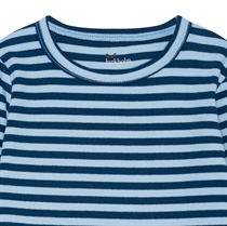 BIRKHOLM Stribet Rib Bluse Poseidon Blå & Baby Blå